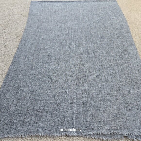 NWOT Cashmere Scarf Woven Heather Grey - Picture 6 of 10